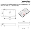 DeerValley Vessel Sink Rectangular, 18.9"x11.61" White Semi Recessed Bathroom Sink