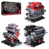 JMBricklayer 3-in-1 Mini Engine Model Car Kits that Runs, V8