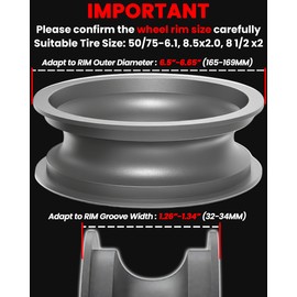 BABEJIA 2-Pack 50/75-6.1 Scooter Tire Tubeless, Upgrade Your Scooter with 8.5x2.0 Airless TIres, Puncture-proof, 8 1/2 x2 Replacement Tyre Compatible with Gotrax GXL V2/XR/APEX, Hiboy S2, etc