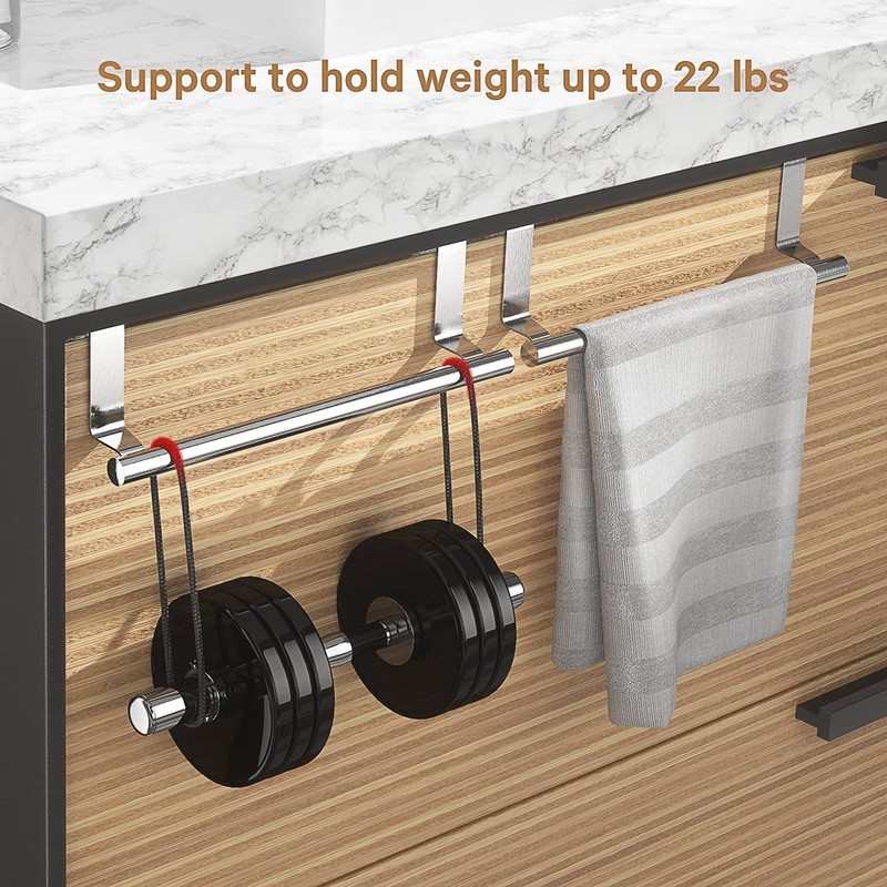 Stainless Steel Over Door Towel Rack Bar Holders for Universal