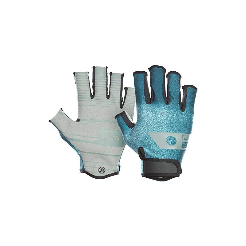 Unknown Ion Amare Half Finger Neoprene Gloves Green/Blue-XL