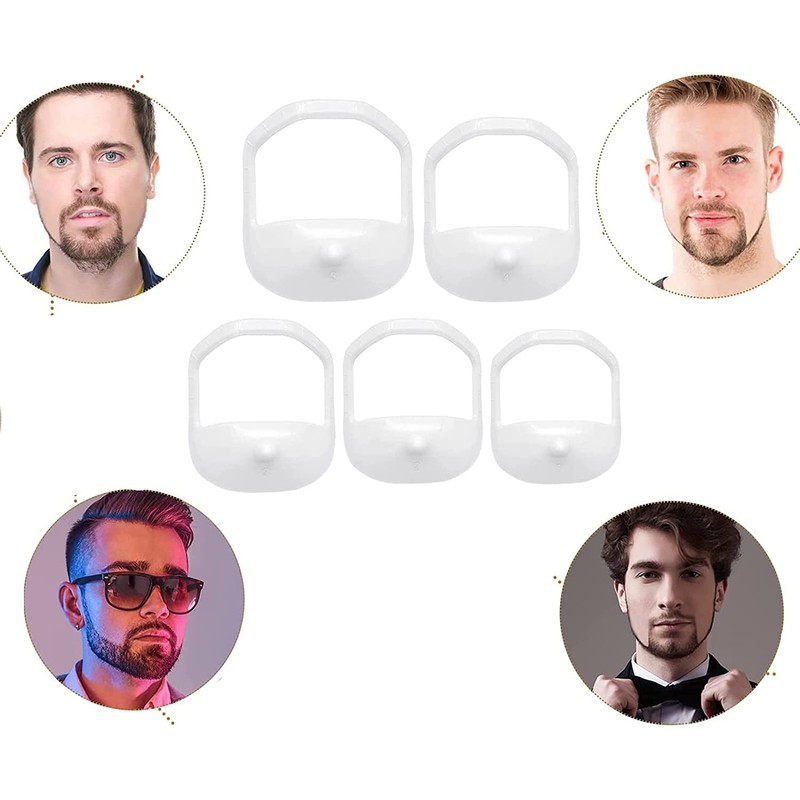 LATRAT Goatee Shaving Stencils, Transparent Beard Shaper, Styling Stencil, for