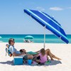 AMMSUN 8 Feet Large Beach Umbrella with Sand Anchor Heavy