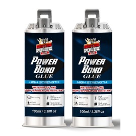 2 x Power Bond Glue, Metal Repair Glue, High-Temperature Heat Resistant, Metal to Metal, Plastics and Ceramics, (Pack of 2 = 6.74 oz)