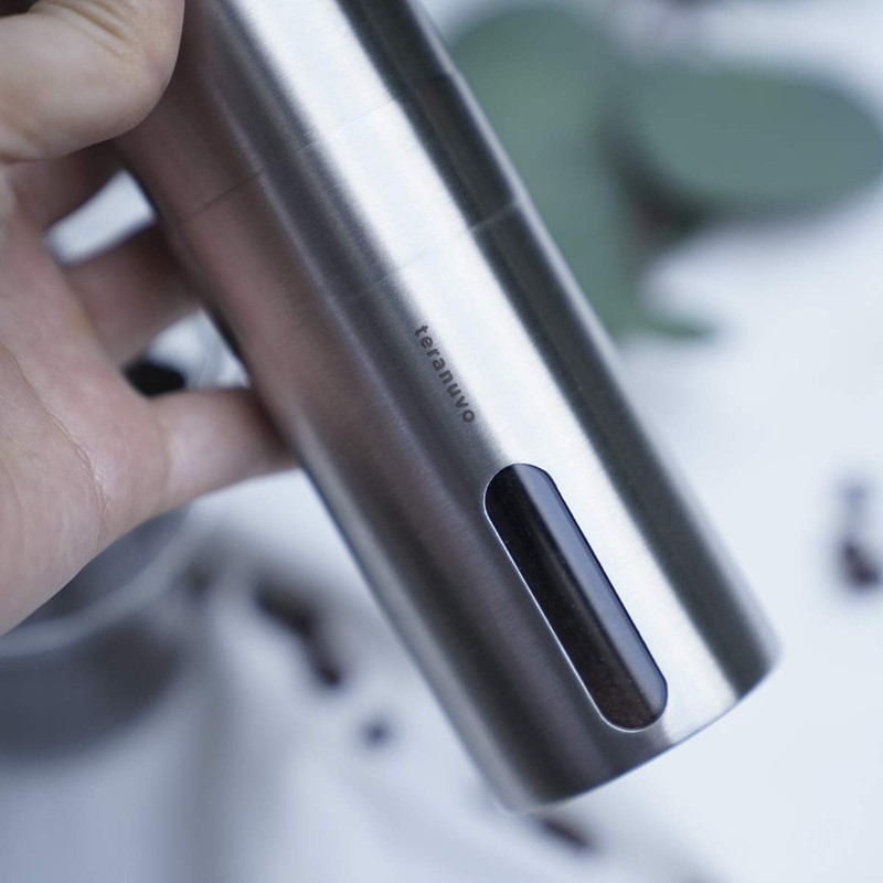 Teranuvo Manual Coffee Grinder - [Conical Ceramic Burr Mill][18 Adjustable