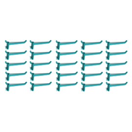 Teal Plastic Pegboard Hooks Garage/ Tools/ Storage/ Organization/ Jewelry/ Crafts - 2 inch, 4 inch, or 6 inch (75, 4 Inch)