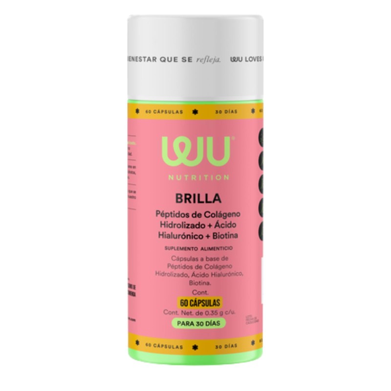 WU Nutrition BRILLA - Colágeno Hidrolizado con Biotina y Ácido