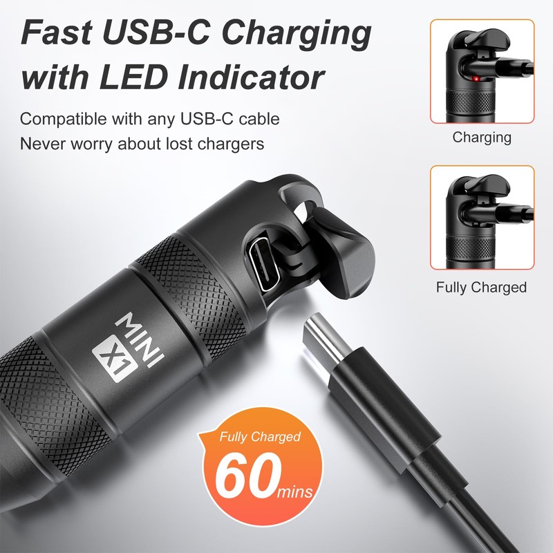 Acoszero EDC Mini Flashlights High Lumens LED Pocket Keychain Magnetic