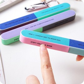 5 PCS Six-sided Polishing File Nail Tool Creative Printing Nail File Sanding Professional Nail File
