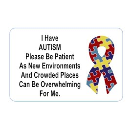 Autism Awarness I. D. Card Fits In Any Standard Size I.D. Card Holder CARD ONLY