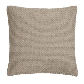 Drift Home - Natural Cushion (43 x 43cm) - Sustainable Recycled Cotton - Filling/Padding Included - Natural Weaved Cushion with Insert - Natural Textured/Woven Cushion - Matching Throw Available