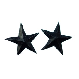 Star Ear Studs Miniblings Earrings Christmas Stars Polymer Clay Handmade Black