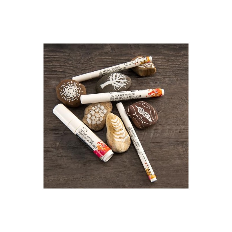 Royal & Langnickel 4pc ASSORTED SIZE WHITE CRAFT ACRYLIC PAINT