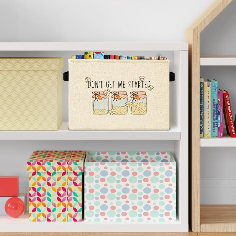 HSIASHENG Funny Sourdough Gifts Storage Bins Box with Handles, Don't