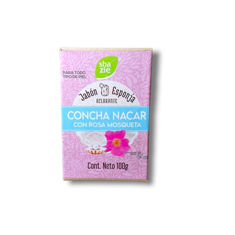 Jabón Natural con Concha Nácar y Aceite de Rosa Mosqueta,