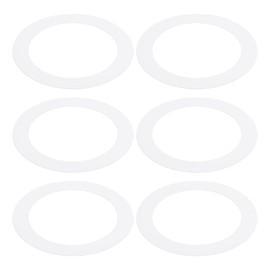 PATIKIL Goof Rings for 5/6 Inch Recessed Can Lighting Down Light, 6 Pcs Metal Goof Trim Rings Cover, Outer Diameter 8.07-inch, Inner Diameter 6.29-inch, Matte Finish White, Flush Mount