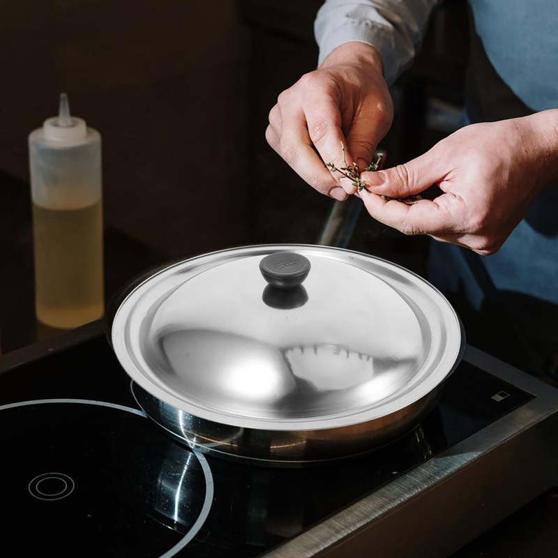 Ciieeo Stainless Steel Pot Lid Replacement Cover for Pots Pans