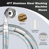 Premium Stainless Steel Washing Machine Hoses With 90 Degree Elbow
