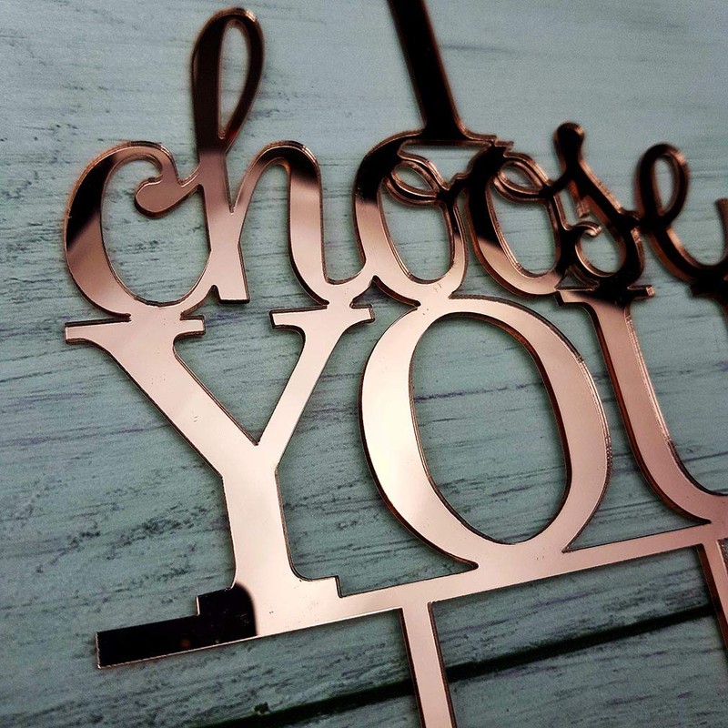 Decoración para tarta de boda con texto en inglés "I