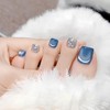 [NEURAD]ネイルチップ 足用 青 24枚入 フットネイル フットネイルチップ 足用ネイルチップ マグネット 夏 付け爪