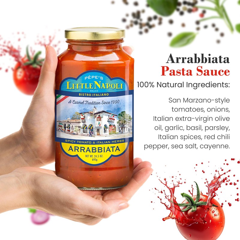 Chef Pèpe's Little Napoli Arrabbiata Sauce - Premium Pasta Sauce