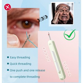 Xuvrir Upgraded 2 in 1 Automatic Needle Threaders Seam Ripper,Quilting Supplies Sewing Kit,Quick Sewing Machine Loop Needle Threaders (1PCS-Purple)