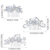 3 Piezas peinetas para cabello mujer de cristal para tocado