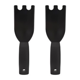 Tinoaly 2pcs Universal Grill Scraper for George Foreman & Most Grooved Indoor Grills, Heat-Resistant Nylon Spatula Cleaner Tool with Grooves Comfortable Grip Non-Stick for Easy Cleaning