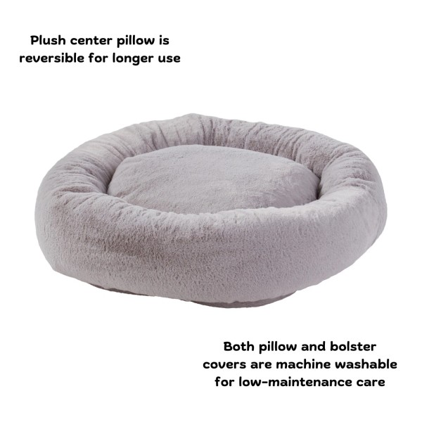 Happy Hounds Ryder Faux Fur Cuddler Donut Bed jWMblQbCL5yJZP