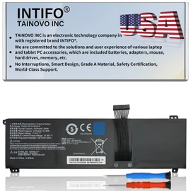 INTIFO 53Wh PHID1-00-15-3S1P-0 Laptop Battery Compatible with Mechrevo F1 Schenker Vision 14 Adata XPG Xenia 14 Tuxedo InfinityBook Pro 14 Gen 6/7 Notebook [11.61V 4570mAh 3-Cell]