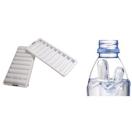 Set of 2 Ice Stick Trays - Makes Long Narrow Ice Sticks for Water Bottles & Sports Bottles BPA Free Plastic