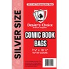 Gemini Premium Comic Book Bags (Current/Silver) | 100ct Silver Size