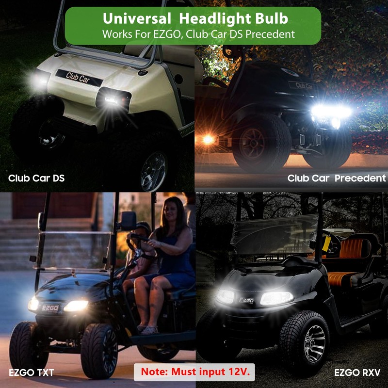 10L0L 881 Golf Cart Head Light Bulb for EZGO, Club