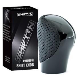SHIFTIN Gear Shift Knob Shifter for Lexus ES GS GX is NX RC RX 200t 300 350 3450h 450hL 350L (Black Leather/Piano Black)