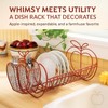 Jumbl Expandable Dish Drying Rack – Apple Decor Metal Dish