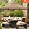 MASTERCANOPY 9ft Olefin Valance Patio Umbrella with Tilt Crank, 5-Year-Non-Fading