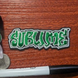 Unbranded Sublime Band Patch 1.25x3.75" Ska Punk Reggae Rock Santeria Embroidered Iron On