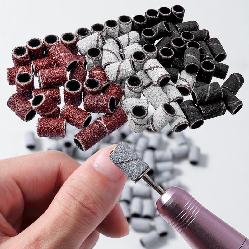 Bestgle 75pcs Sanding Band 80# 120# 180# Nail Machine Bit