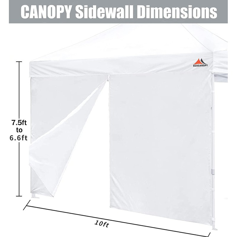 SCOCANOPY Door for 10x10 Canopy Frame One Central Zipper Design