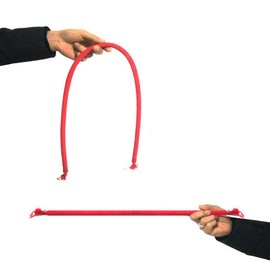 [Magic Trick] Stiff Rope/Stiff Rope - Soft rope becomes hard - Indian Rope stage magic prop (with instructions) (Red)