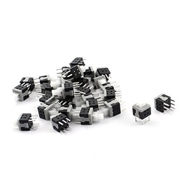 30 Pcs 6Pin White Pushbutton Locking Tactile Switch 5.8mm x 5.8mm