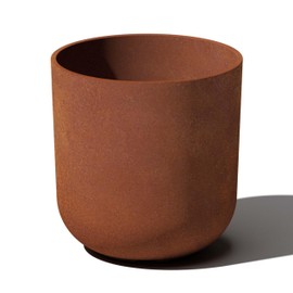 Veradek Patina Series Kona Planter - Round Planter for Outdoor Porch/Garden | Naturally Rusting Planter for All-Weather Use