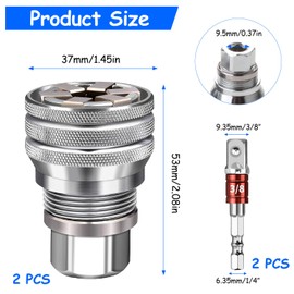 srmiqlye Universal Socket Wrench 10mm-19mm 2pcs 3/8" Drive Universal Tool DIY Auto Industrial