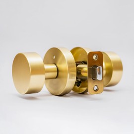 senharvest Gold Privary Door Knobs Interior - for Satin Brass Door Knobs Suitable for Hallway, Wardrobe, Bathroom etc,for All Standard Size Doors