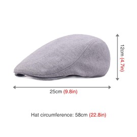 ikasus - Gorro plano de algodón para hombre, diseño de hiedra Gatsby Newsboy, boina de conducción, color azul