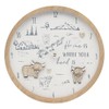 L & P Home & Gifts Highland Cow Wooden Clock,