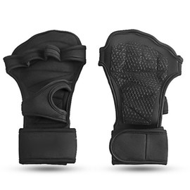 Weight Lifting Gloves Polyester Fiber Hook and Loop High Density Nonslip Workout Gloves for Workout Weightlifting Black M