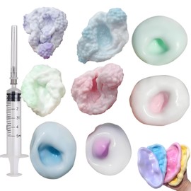 9 PCS Vacuum Stress Ball Squishy Balls Squishy Stress Balls Fidgets Squishy, Combination Set Stressball Small Bead Squeeze Toy Portable, Fidget Soft Comfortable Reliever for Kids,Teens