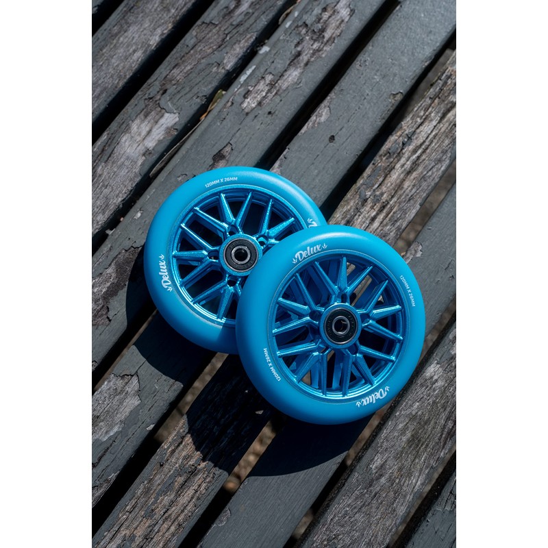 Envy Scooters 120mm Delux Wheels Pair - Blue