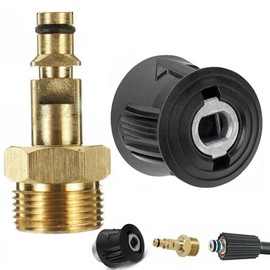 GIONAR High Pressure Washer Quick Connect Adapter for Karcher K2 K3 K4 K5 K6 K7 Series, Brass M22 14mm Hose Quick Connector for Pressure Washer Gun and Hose Conversion